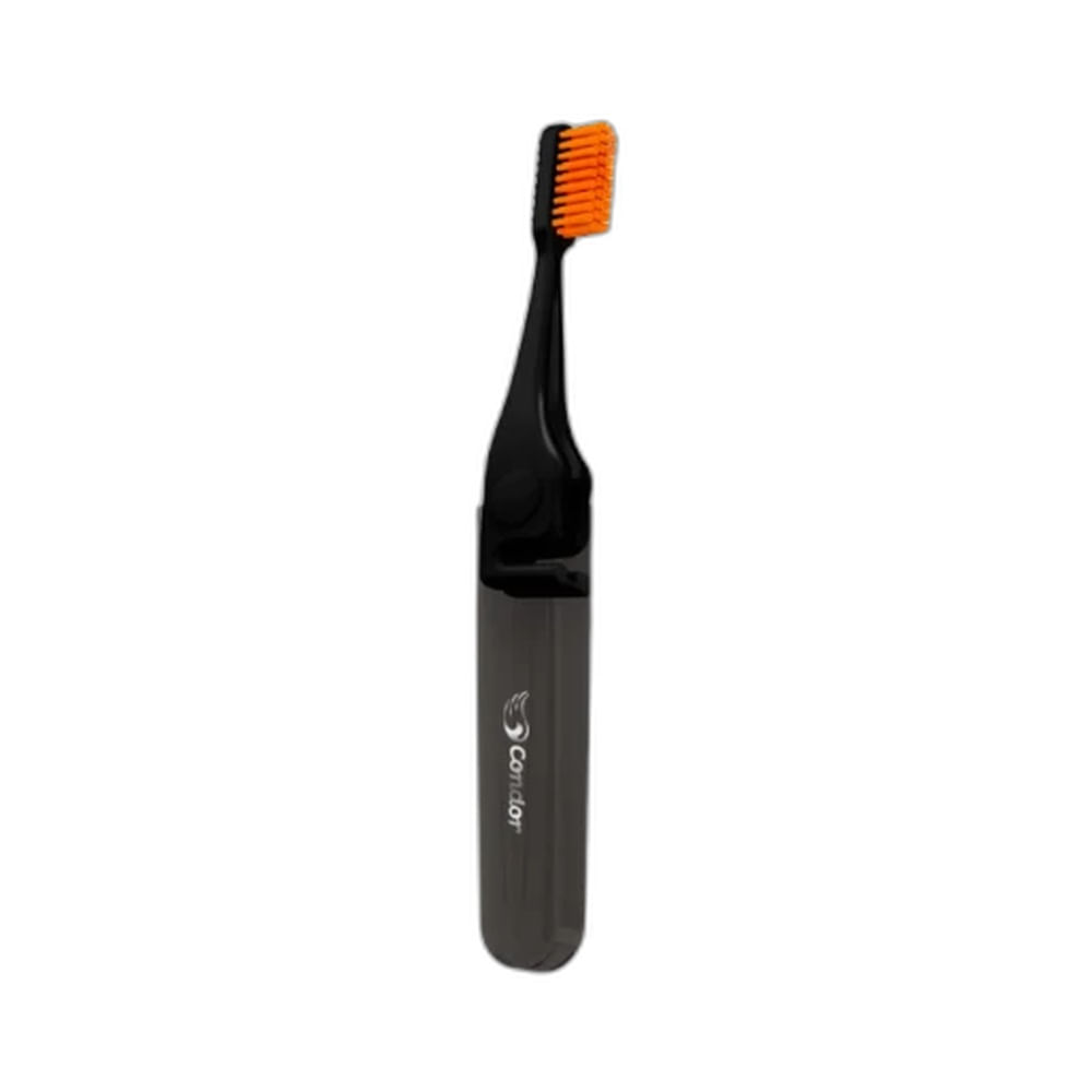 Escova Dental Condor Trip Black Edition com cerdas verdes e cabo cinza
